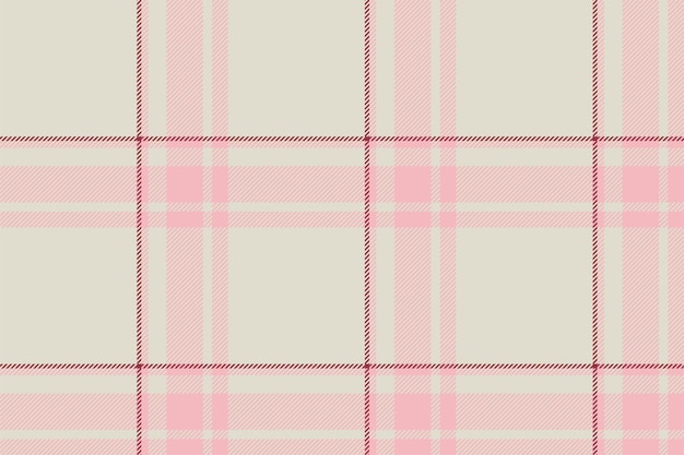 Plaid background check seamless pattern in pink Vector fabric texture for textile print wrapping paper gift card wallpaper flat design