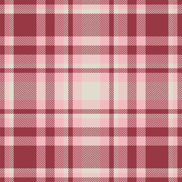 Plaid check pattern in pink Seamless fabric texture Tartan textile print