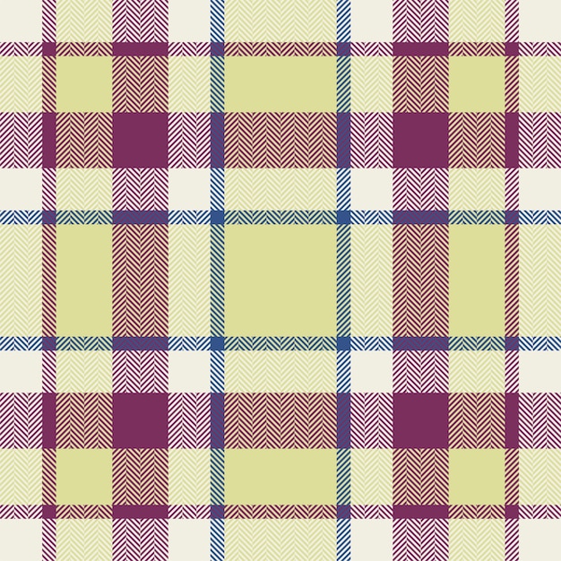 Plaid check pattern Seamless fabric texture Tartan textile print