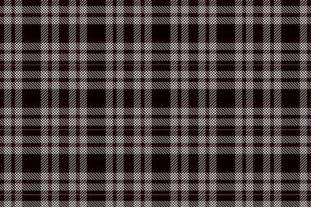 Plaid pattern seamless vector Dark textured tartan check background