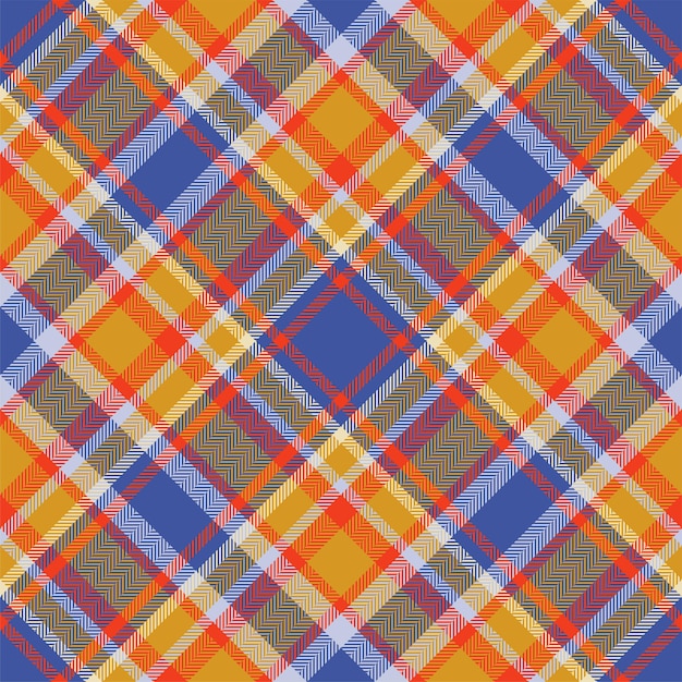 Plaid pattern vector Check fabric texture Seamless textile design for clothes paper print