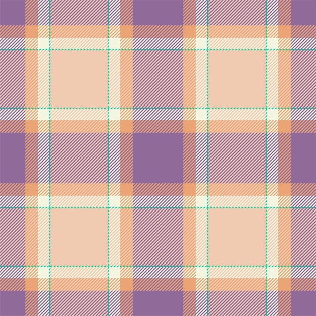 Plaid seamless pattern Check fabric texture Vector textile print