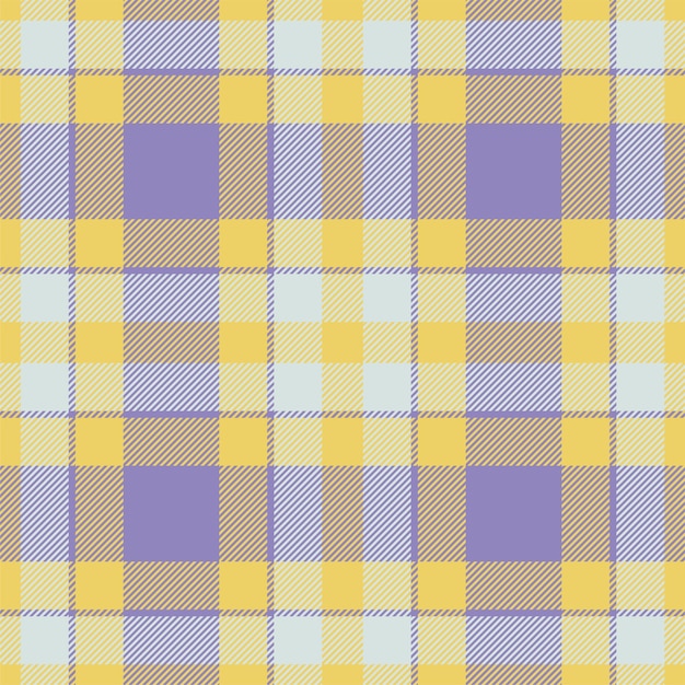 Plaid seamless pattern Check fabric texture Vector textile print