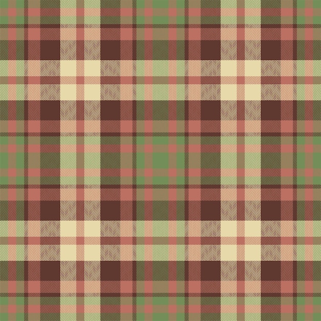 Plaid seamless pattern Check fabric texture Vector textile print