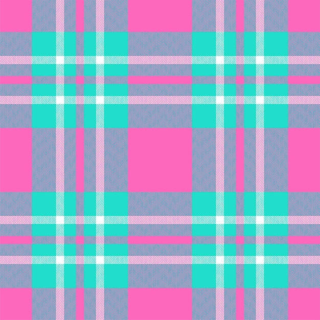 Plaid seamless pattern Check fabric texture Vector textile print