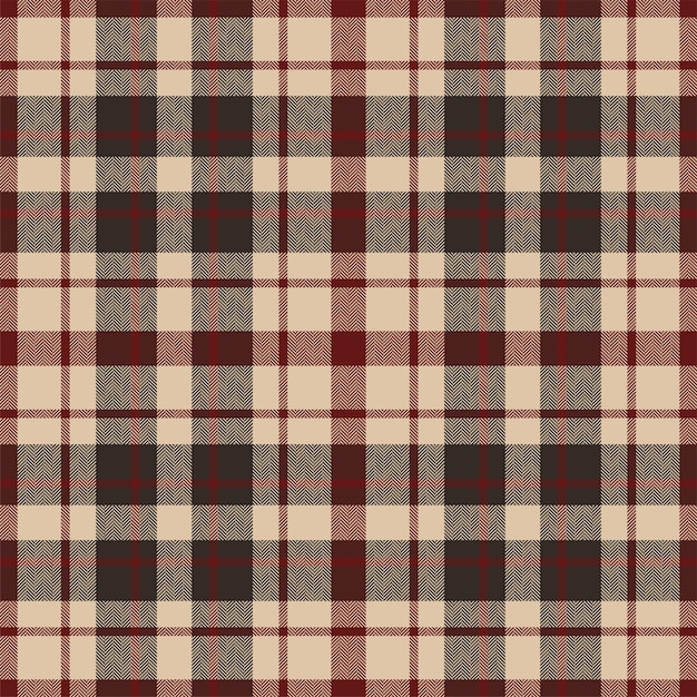 Plaid seamless pattern Check fabric texture Vector textile print