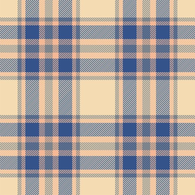 Plaid seamless pattern Check fabric texture Vector textile print