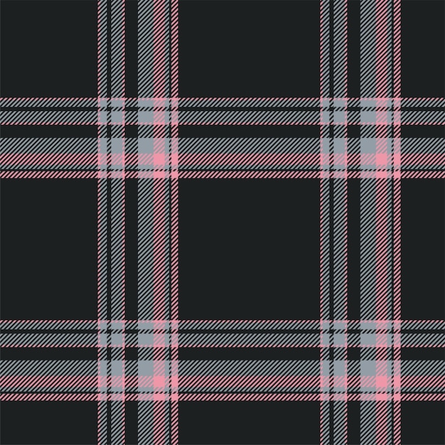 Plaid seamless pattern Check fabric texture Vector textile print