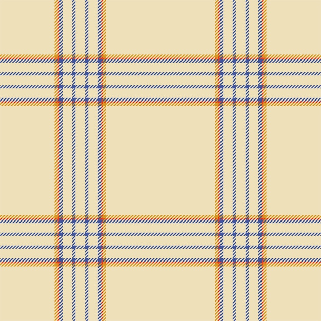 Plaid seamless pattern in yellow Check fabric texture Vector textile print design