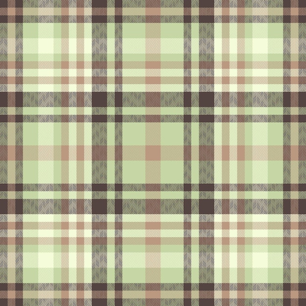 Plaid textile fabric of seamless texture pattern with a tartan check background vector in light and pastel colors