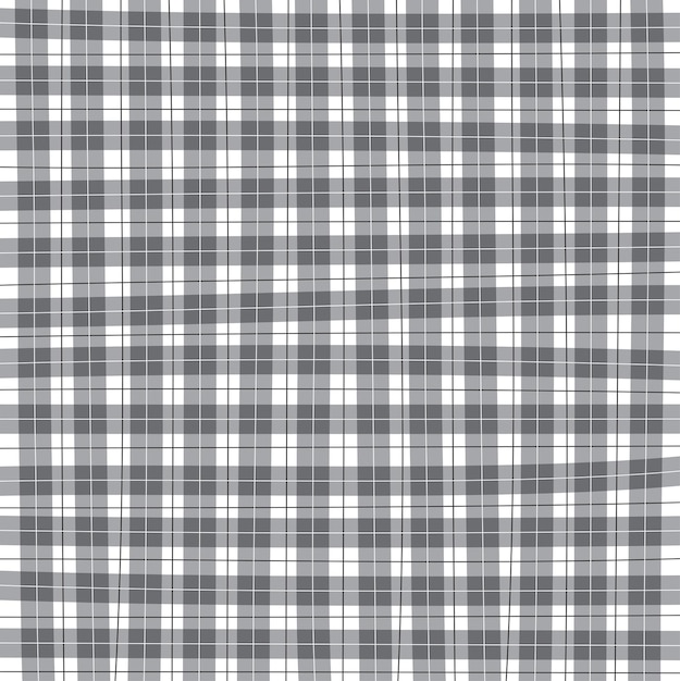 Plain Black White Grey Gingham Tartan Plaid Buffalo Scott Seamless Pattern Cartoon Illustration