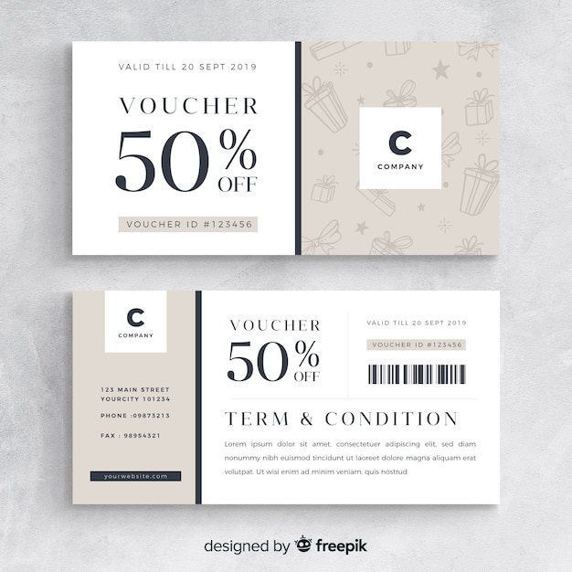  plain gift voucher