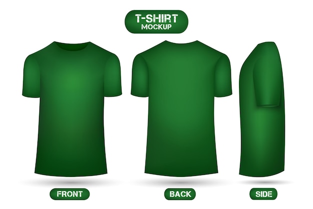 Plain green t-shirt mockup