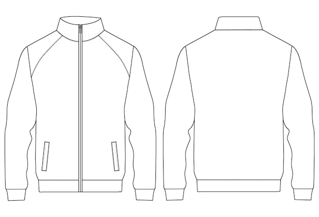 Vector plain white bomber jacket vector design