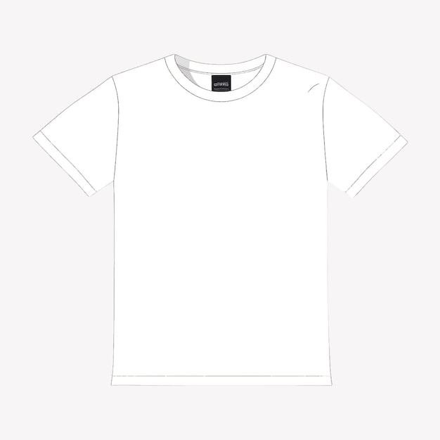 Plain white tshirt template