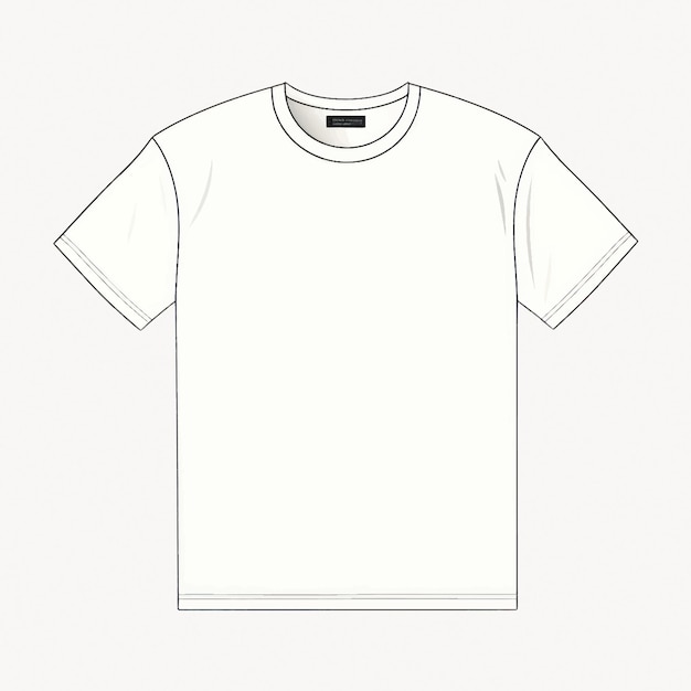 Plain white tshirt template