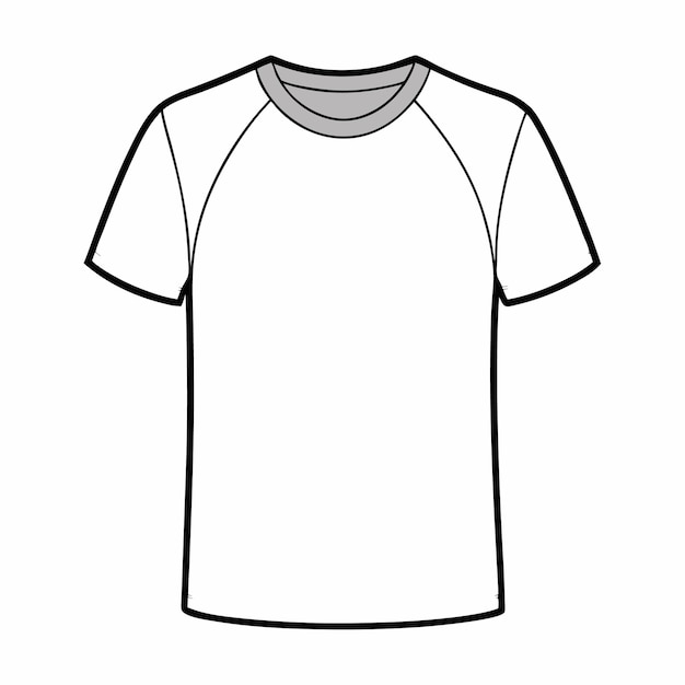 Vector plain white womens shortsleeve raglan tshirt mockup vector template for graphic designers