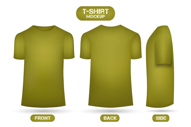 Plain yellow t-shirt mockup