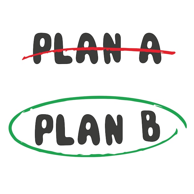 Plan A vs plan B choosing between two paths action planning