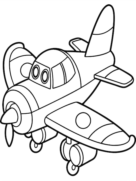 Vector plane coloring pages fun and engaging aircraft designs for kids