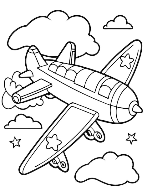 Plane Coloring Pages Fun and Engaging Aircraft Designs for Kids