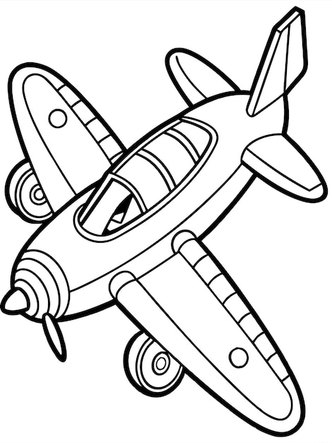 Vector plane coloring pages fun and engaging aircraft designs for kids