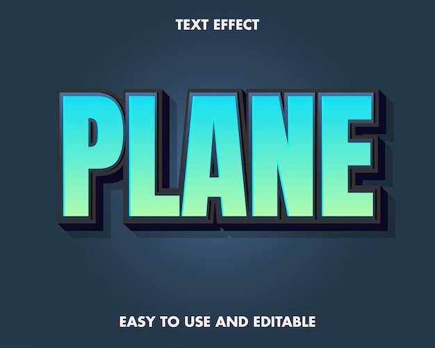 Plane Text Effect. 