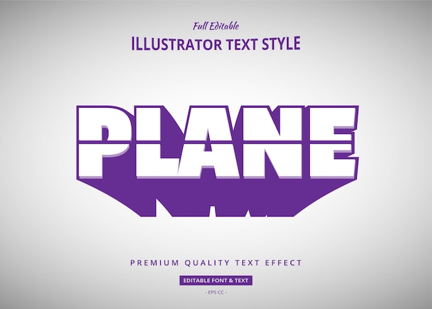 Plane Text Effect