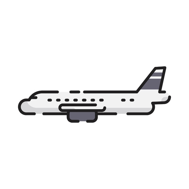 Plane transportation vector flat style cartoon