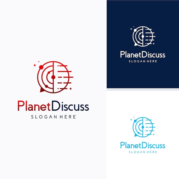 Planet Consult logo designs vector, Consulting Place logo template, Planet logo Template