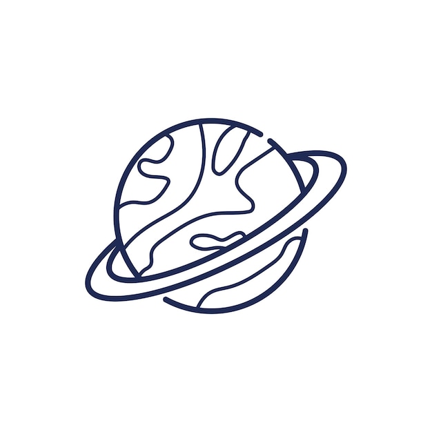 Planet icon for graphic and web design