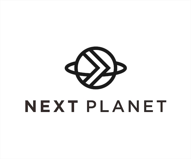 next planet logo design vector illustration