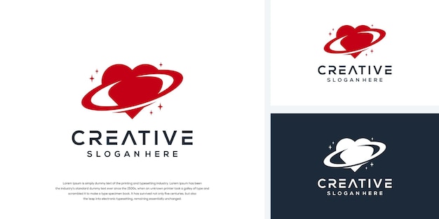 Planet love logo template