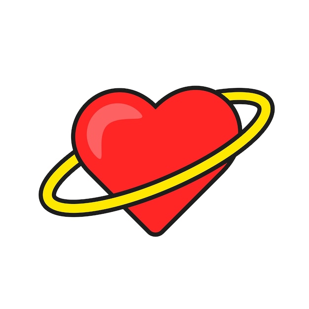 Planet Love Sticker Groove Style Valentine's Day