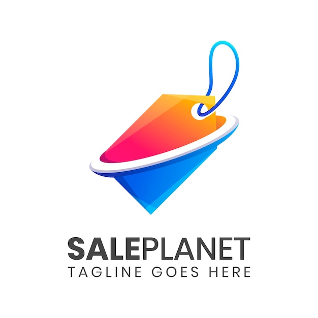 Planet sale colorful logo design