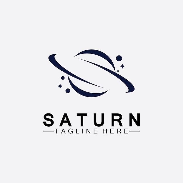 Planet Saturn logo vector illustration design. Planet logo template. Space logo vector