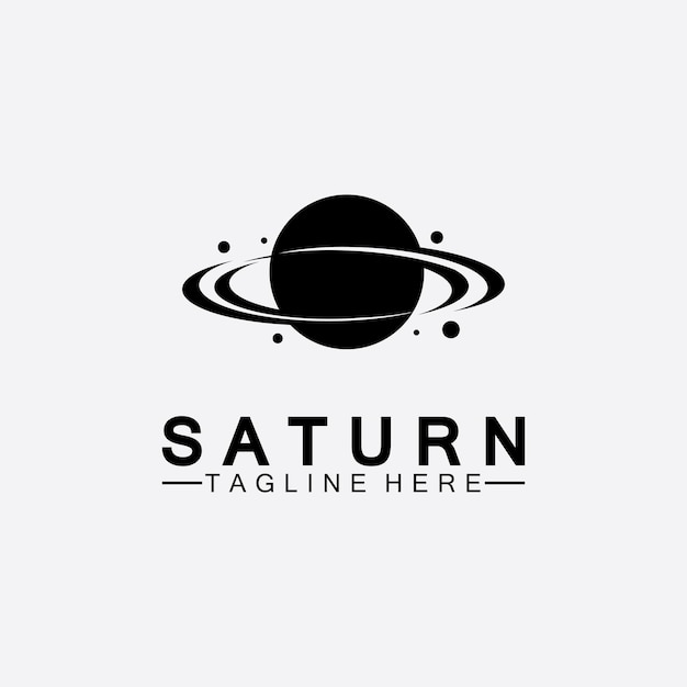 Planet Saturn logo vector illustration design. Planet logo template. Space logo vector