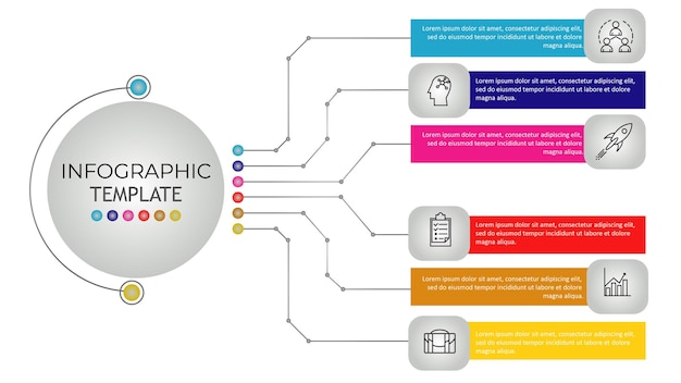 Planetary Infographic design Template colorful