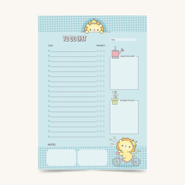 Planner template