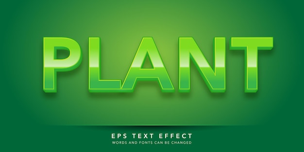 plant 3d editable text effect