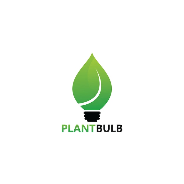 Plant Bulb Logo Template Design