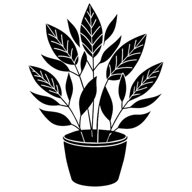 Plant in pot icon Simple illustration of plant in pot vector icon for web