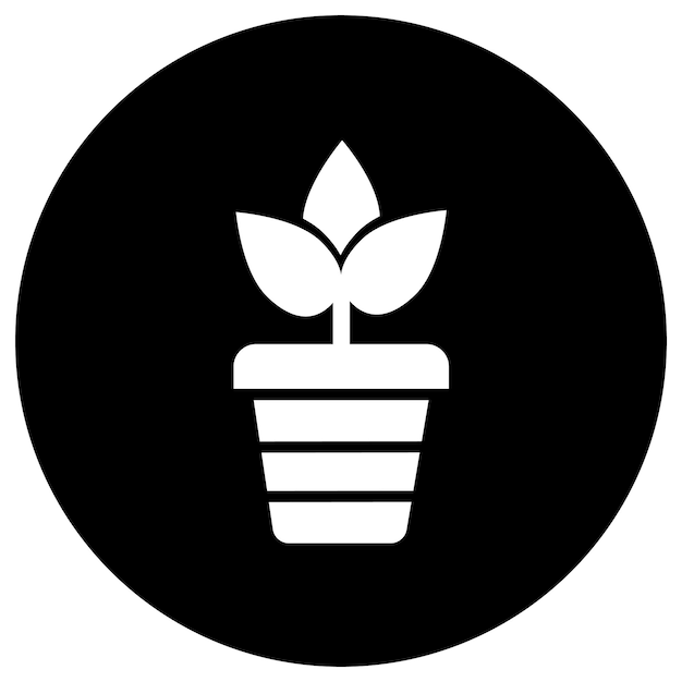 Plant pot Vector Icon Design Illustration