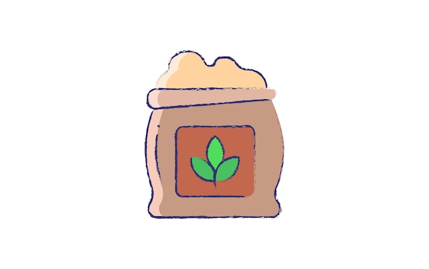 Plant Sack hand drawn illustration