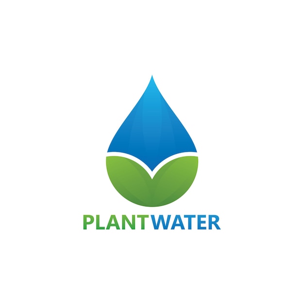 Plant Water Logo Template Design