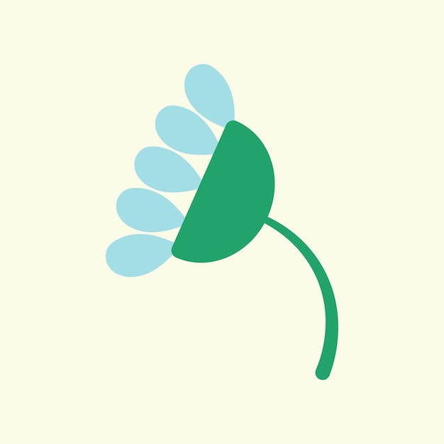 Plants vector blue flower isolated