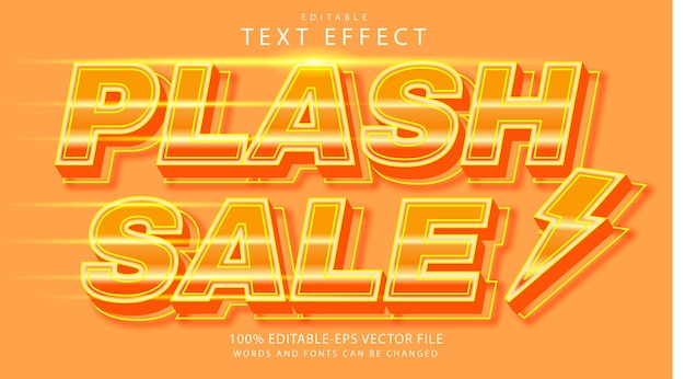 Plash sale text effect