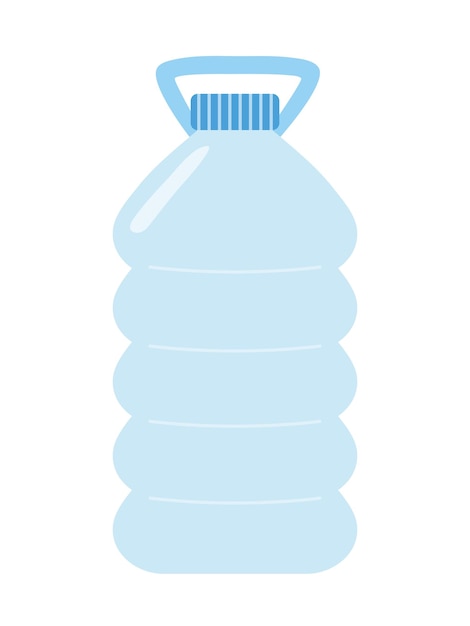 Plastic 5 liters bottle for water vector flat illustration