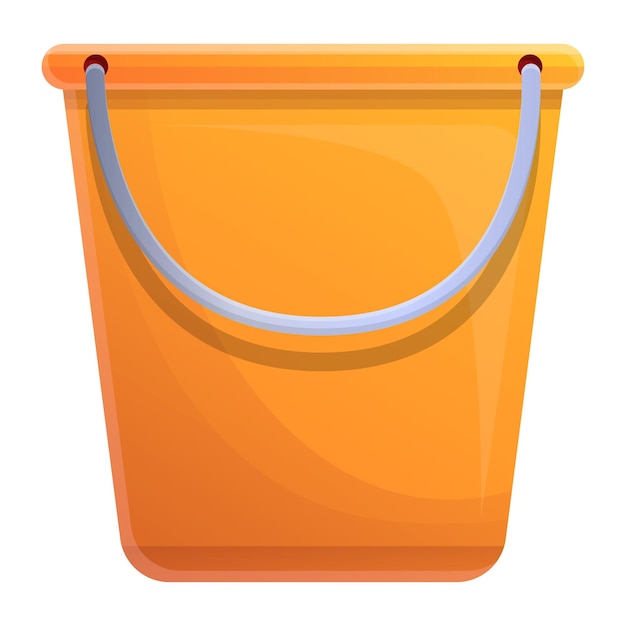 Plastic bucket icon Cartoon of plastic bucket vector icon for web design isolated on white background