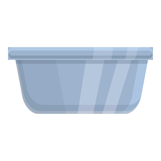 Plastic food container icon Cartoon of plastic food container vector icon for web design isolated on white background